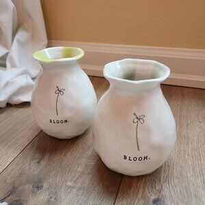 Set of 2 Adorable Dimply Rae Dunn by Magenta Inspirational Vases